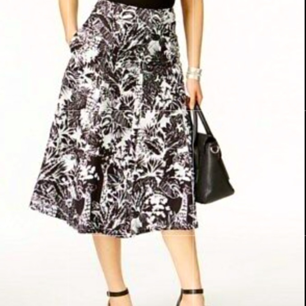 ✨NWOT Grace Elements  A Line Linen Midi Skirt
